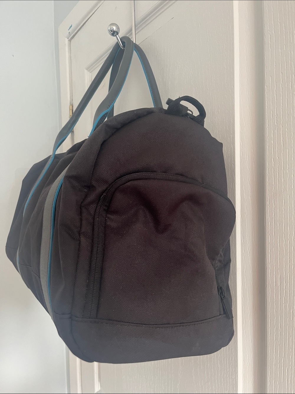 Mercedes-Benz Black Duffel Bag with Teal Trim - Picture 2 of 8